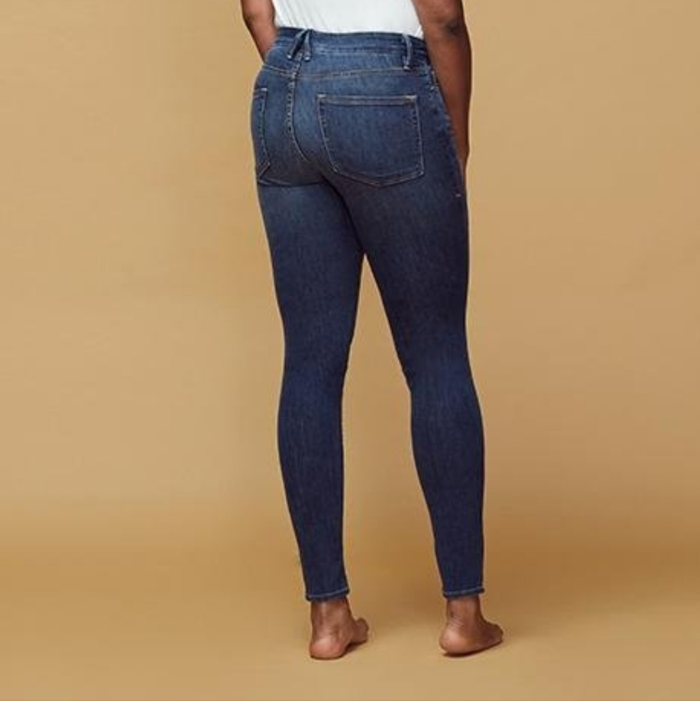 Good American Good Legs skinny jeans, size 2/26, color blue 208